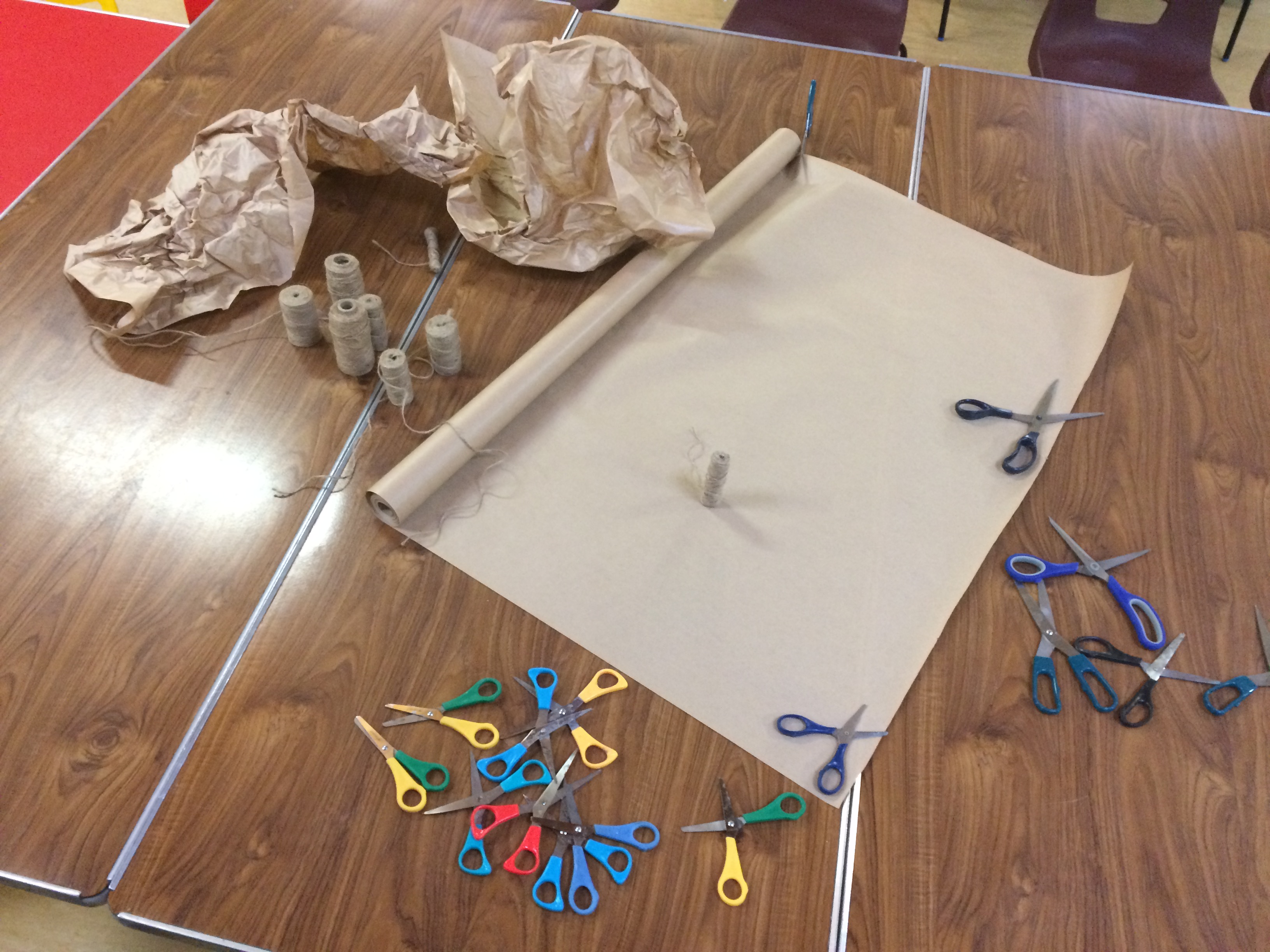 The basic materials before the puppets were created.